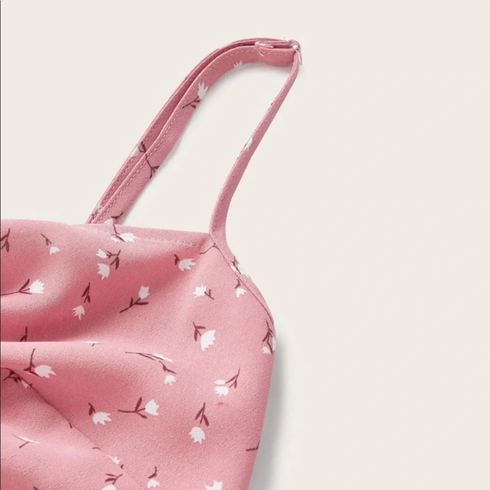 🤩HP🤩🌷$3for$30🌷 Pink Floral print sun dress - Picture 6 of 8